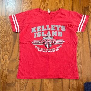 Collaboration Buckeyes & Kelleys Island, Ohio Tee Shirt